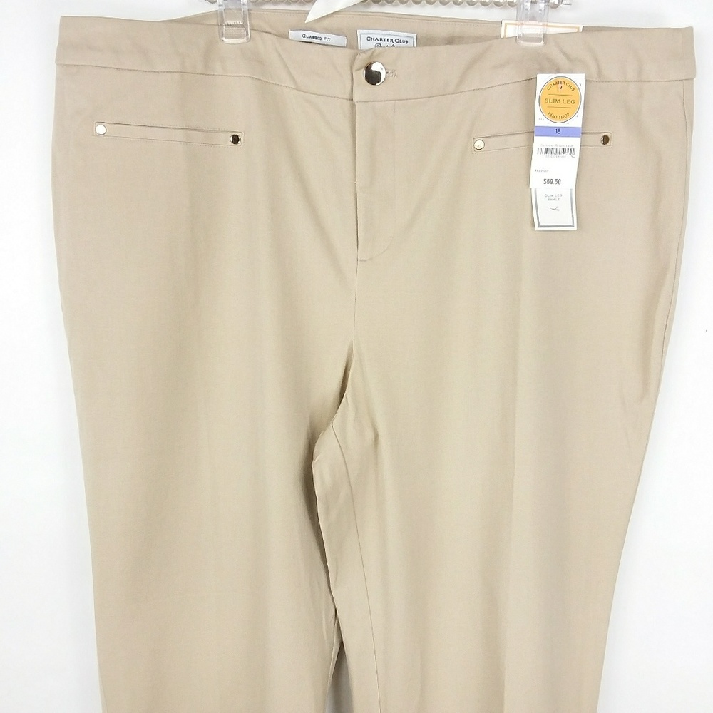 Charter Club Pants Slim Leg Classic Fit NWT- ZZ